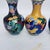 Set of 4 Vintage Cloisonné Enamel Dragon Vases With Gilt Rims For Sale - Image 4 of 9