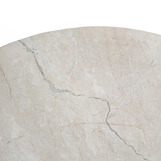 Stone Hand-Carved Marble Disk on Stand, 24 Inches, Indonesia, Contemporary For Sale - Image 7 of 18