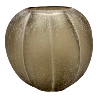 Guaxs Lalibela Vase | German Hand-Crafted Glass, Smoke Grey For Sale