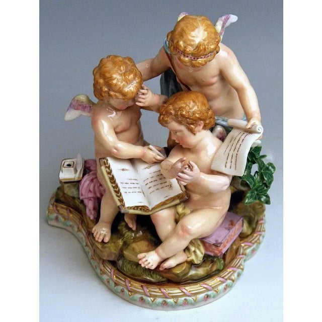 Ceramic Model 12 Allegory of Arithmetic Figurine attributed to Acier for Meissen, 1860s For Sale - Image 7 of 10