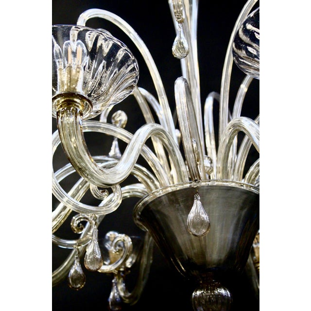 Gold Murano Chandelier from Venini, 1920s For Sale - Image 8 of 14