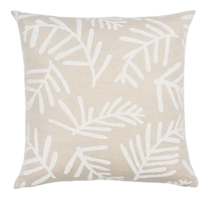 Schumacher X Caroline Z Hurley Tiah Cove 20" Pillow in Ivory on Natural