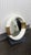 2010s Mr Brown London Asti Large Round Mirror Ivory Gold Faux Shagreen For Sale - Image 5 of 6