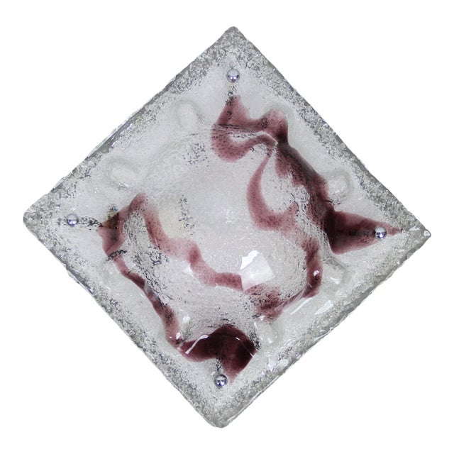 Murano Mazzega Glass Lamp, 1970s For Sale