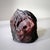 2000 - 2009 Handmade Figurative Ceramic Surreal Veiled Detailed Face Bust Sculpture in Charcoal and & Mauve Glaze For Sale - Image 5 of 17