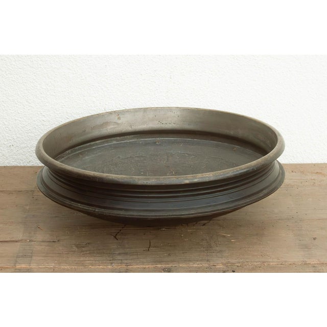 Tribal Antique Southern India Bronze Urli Vessel For Sale - Image 3 of 9