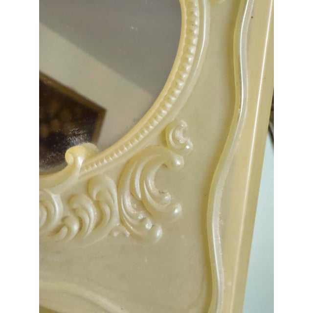 1950s Vintage Rococo Revival Cherub Resin Table Mirror For Sale - Image 13 of 13