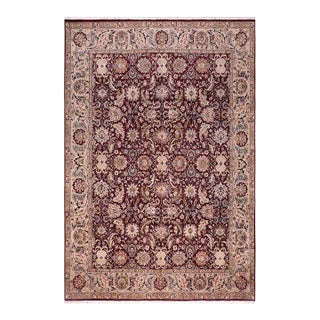 Art Nouveau 1990's Agra Pak-Persian Red/Grey Wool Rug - 8'4'' X 10'4'' For Sale
