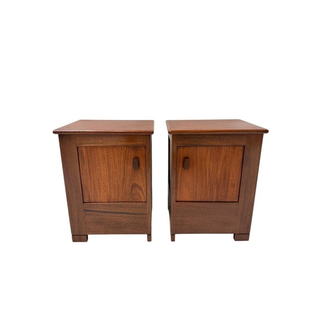 Art Deco Modernist Nightstands by J.A. Muntendam for L.O.V. Oosterbeek, 1920s, Set of 2 For Sale - Image 14 of 14