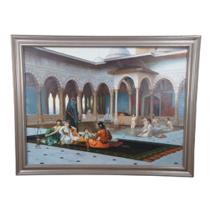 Terrace of the Sereaglio Oil Painting After Jean Leon Gerome Sultan Bath House