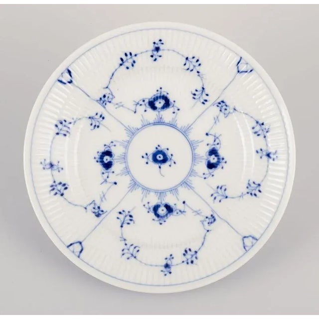 Royal Copenhagen Blue Fluted Plain. A set of six small lunch plates. Model number 1/179. Date: 1975-1984. Marked. Perfect...
