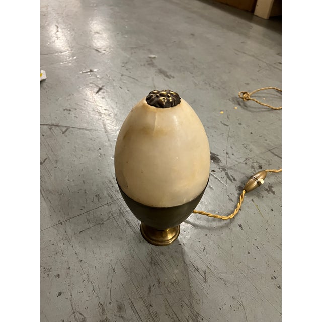 1950s Short Table Lamp Egg Shaped For Sale - Image 4 of 4