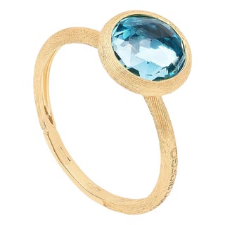 Marco Bicego, 18k Yellow Gold and Blue Topaz Jaipur Ring For Sale