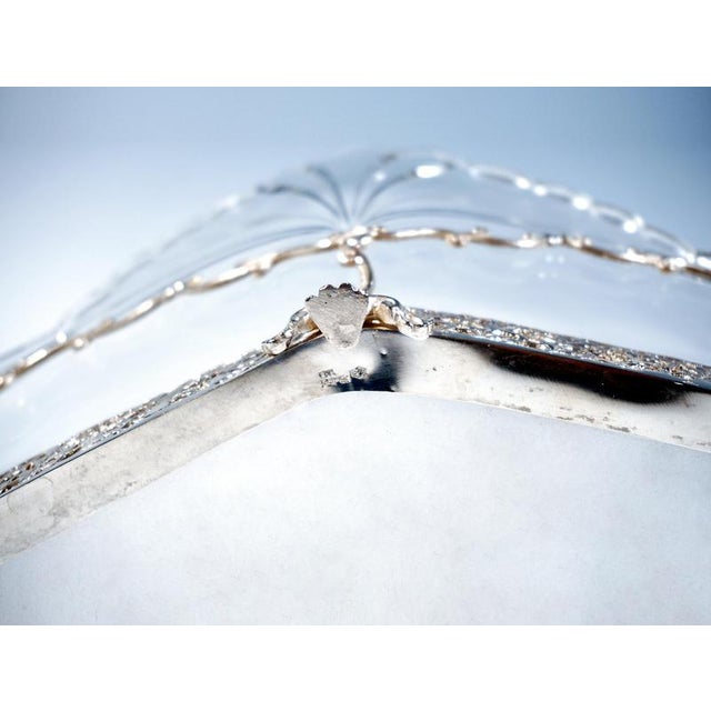 Delicate Silver Jardiniere with Cut Glass Liner, Greece, 1970 For Sale - Image 6 of 8