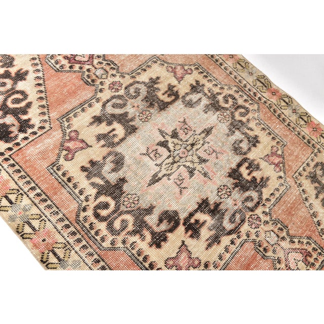 Vintage Cotton and Wool Rug For Sale - Image 4 of 11