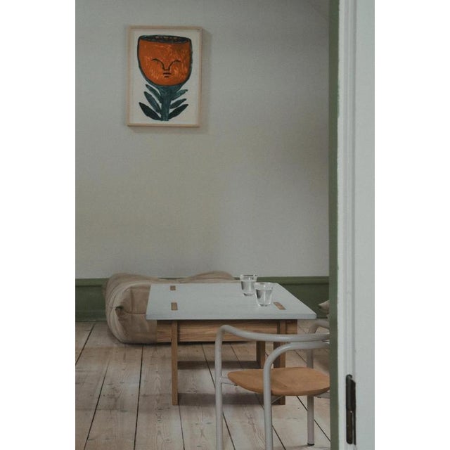 Arnold Coffee Table with Light Concrete Top and Light Oak Legs by Eberhart Furniture For Sale - Image 4 of 11