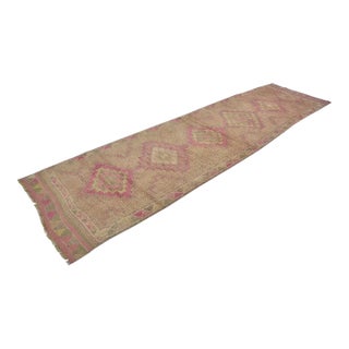 Bohemian Vintage Natural Runner For Sale