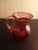 Contemporary 1970s Pilgrim Glass Cranberry Mini Pitcher With Clear Applied Handle For Sale - Image 3 of 8