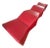 Gorgeous Large Contemporary Brueton Red Leather Bench With Mirror Base For Sale