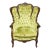French Crushed Velvet Wingback Chair For Sale