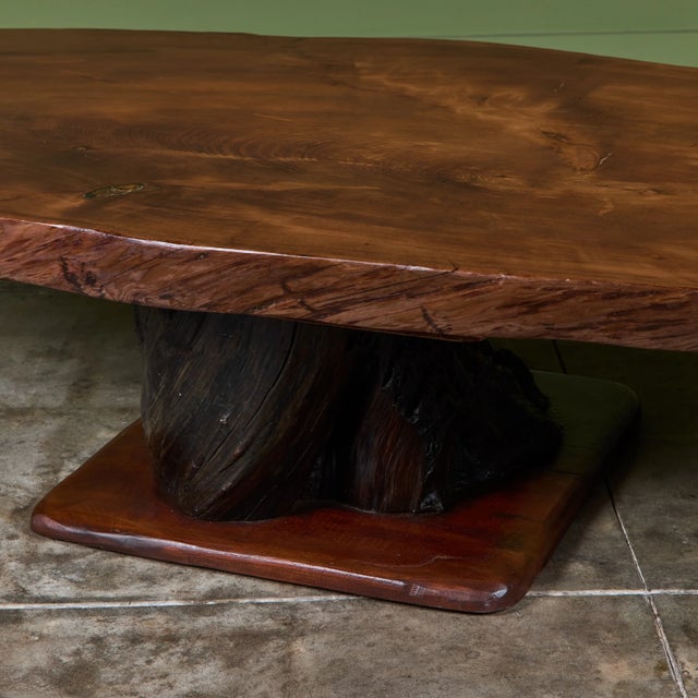 Live Edge Redwood Coffee Table For Sale - Image 10 of 18