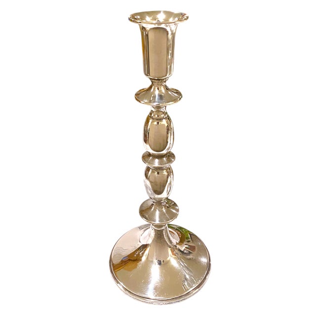 Mid 20th Century Sterling Weighted Silver Candlesticks From Gump's San Francisco Pair .925 Decor For Sale - Image 5 of 11