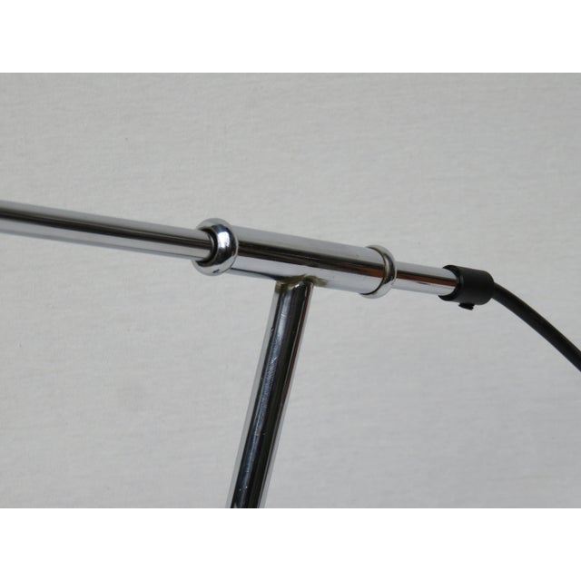 Black Table Lamp in Black Lacquer and Chrome Plating, 1960s For Sale - Image 8 of 12