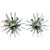 Mid-Century Modern Italian Glass Radiating Pendant Sputnk Sconces - A Pair For Sale - Image 3 of 3