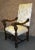 Carved Walnut Armchair French Style High Back Vintage Upholstered Floral Chair For Sale - Image 13 of 13
