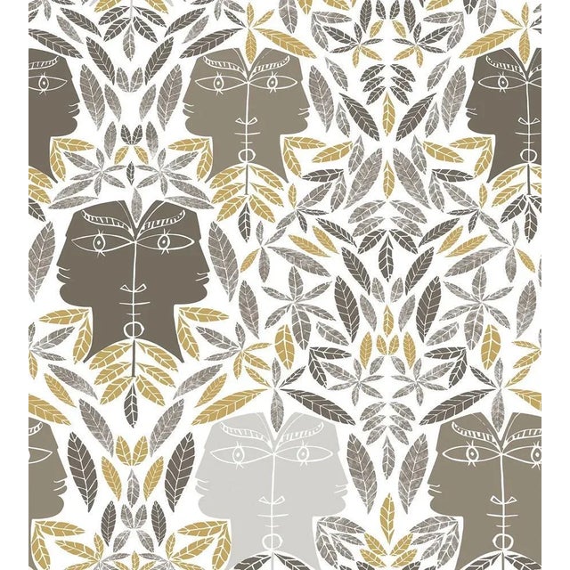 Sample - Lelievre for The House of Scalamandré Cap D'Ail Wallcovering, Taupe For Sale