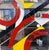 Parking Downtown by Justin Wheatley | Acrylic on Panel Abstract shapes and colors in a city setting. For Sale