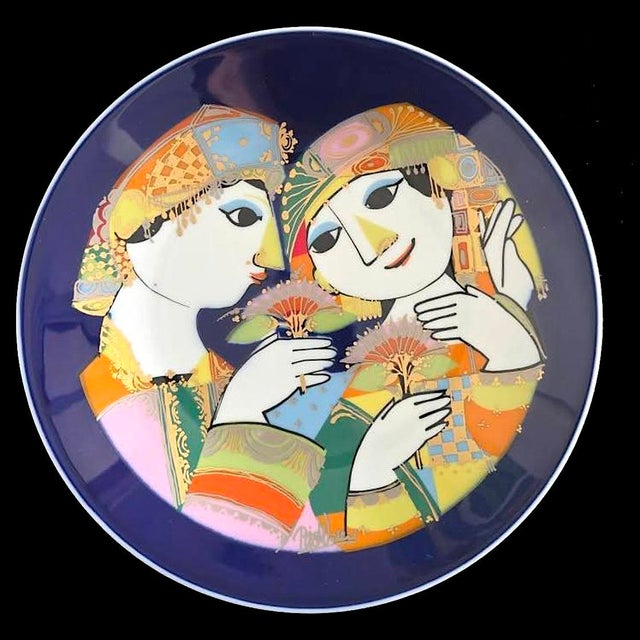 Offered is a rare find "Women with Flowers" plate from the "1001 Nacht", 1001 Arabian Nights Collection designed by...