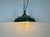 Industrial Green Enamel Factory Pendant Lamp in Cast Iron, 1960s For Sale - Image 14 of 16