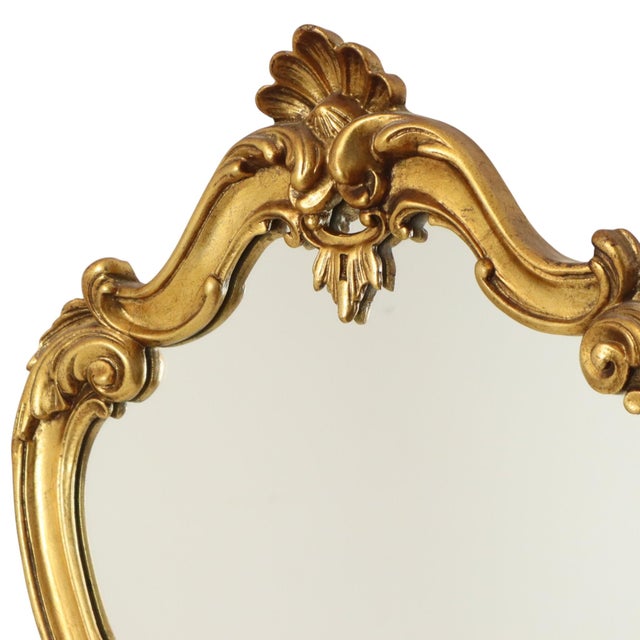 Rococo Baroque French Crested Mirror, 1950s For Sale - Image 3 of 18