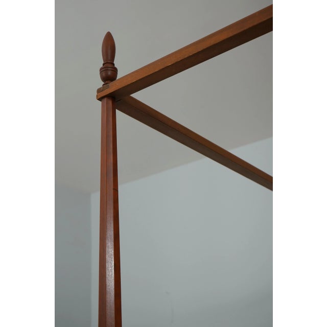 Eldred Wheeler Eldred Wheeler Queen Size Solid Cherry Canopy Poster Bed For Sale - Image 4 of 12