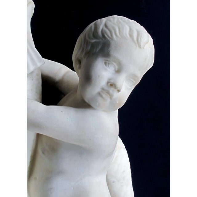 Carved Italian Rococo Revival Carrara Marble Niche Fountain For Sale - Image 4 of 10