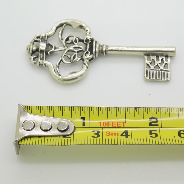 Vintage Italian Handmade Silver Key Figurine, Tuscany, Italy, 1980s For Sale - Image 12 of 13