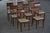 Danish Art Nouveau Sculptural Dining Chairs in Oak and Leather, 1920s, Set of 8 For Sale - Image 10 of 18