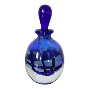 Cobalt Art Glass Decanter
