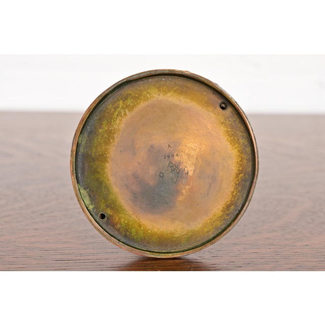 Heintz Arts & Crafts Sterling Silver on Bronze Tall Bud Vase For Sale - Image 10 of 13