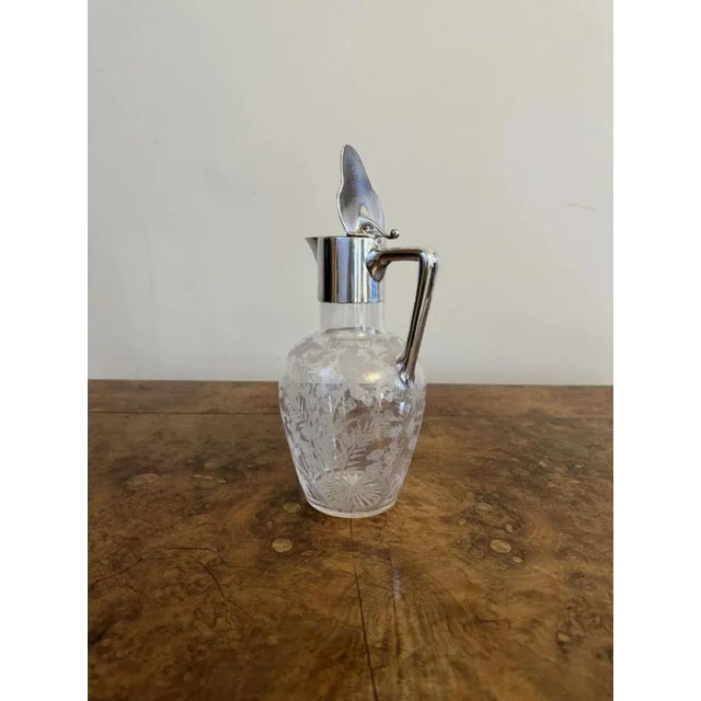 Late 19th Century Antique Victorian Silver Plated Claret Jug, 1880 For Sale - Image 5 of 9