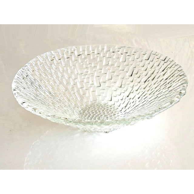Vintage Pilgrim Glass Textured Glass Bowl For Sale - Image 10 of 14