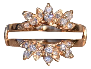 The Love Jacket: Yellow Gold Jacket Style Band in Eyelash Style Motif
