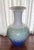 35” Extra Large Shiwan Style Crystalline Glaze Pottery Floor Vase Signed For Sale - Image 9 of 12