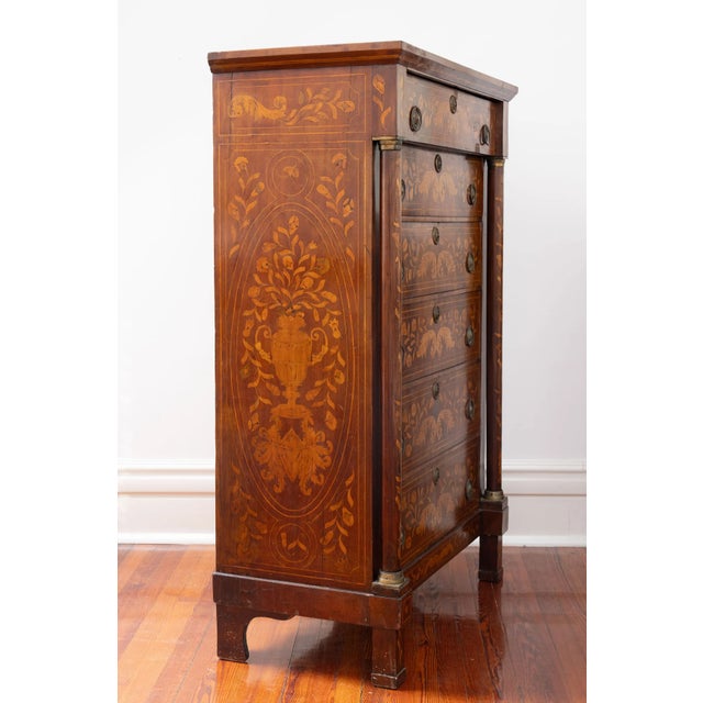 Antique (c.1820) Dutch Marquetry Chest Drawers Tall Boy Inlay. An incredible display of craftsmanship. The amount of inlay...