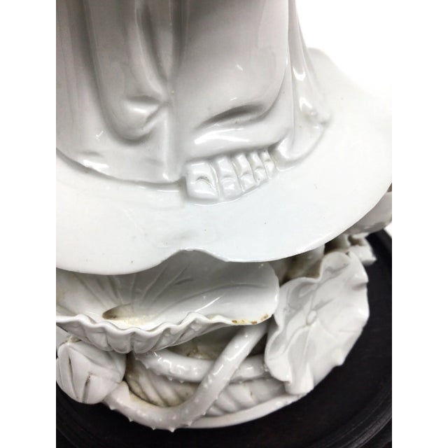 Vintage Chinese White Porcelain Guanyin For Sale - Image 11 of 13
