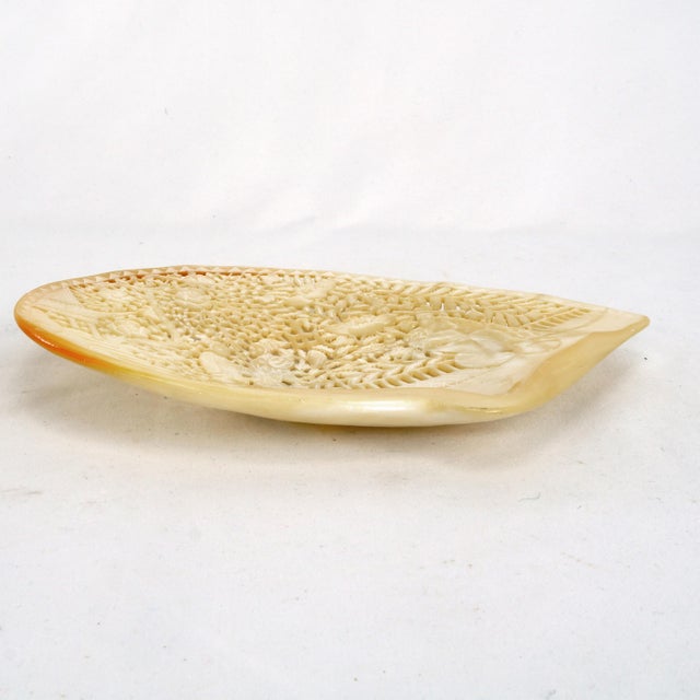 Early 20th Century Antique Chinese Mother of Pearl Abalone Shell Carving Circa Qing/Republic For Sale - Image 5 of 6