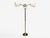Mid-Century Modern 1970s Swedish Modern, Three Light Floor Lamp, Reeded Brass, Fabric, Sweden For Sale - Image 3 of 13