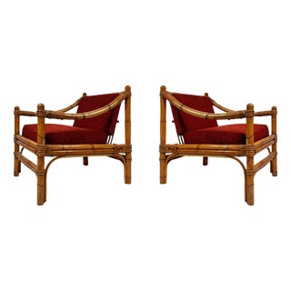 Armchairs in the style of Gabriella Crespi, 1960s, Set of 2 For Sale