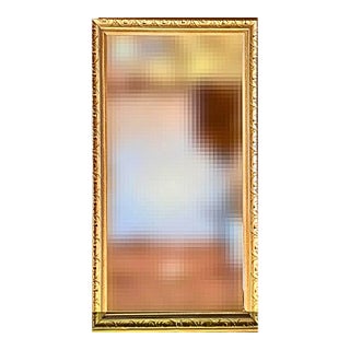 Vintage Bella French Floor Mirror**Large Ornate Solid Wood Gold Frame**OBO For Sale